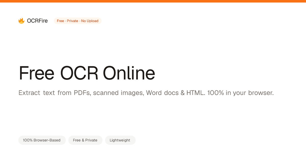 Free OCR Online - Extract Text from Scanned PDF, Image & DOCX | OCRFire ...